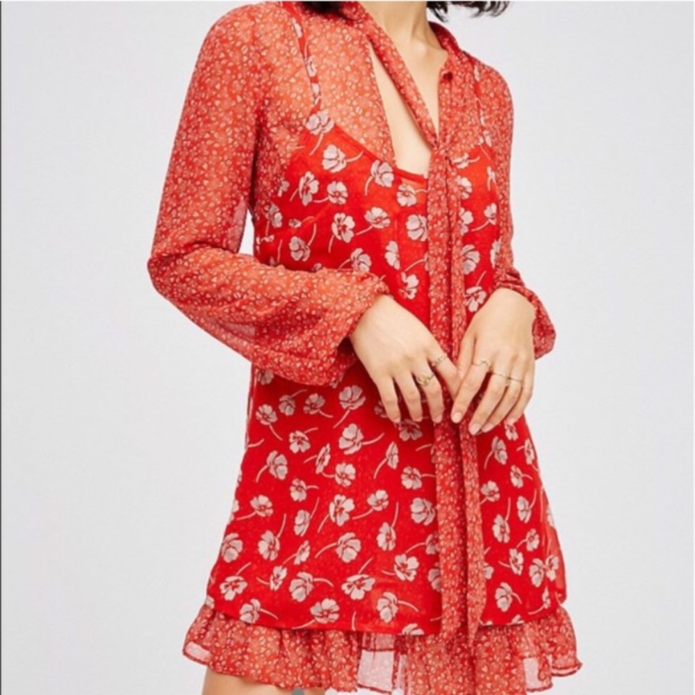 🌊Free People Dotty for You mini dress